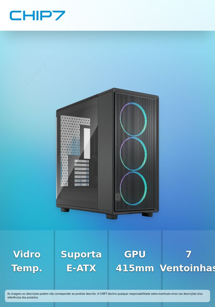 Caixa E-ATX Fractal Design Epoch XL Black Tempered Glass RGB Light Tint