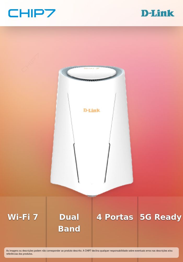 D-Link G572 - Roteador sem fio switch de 4 portas - Wi-Fi 7, 1GbE Dual Band - 5G