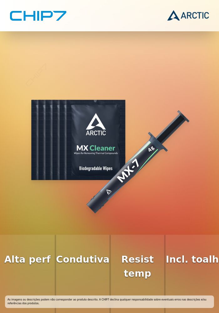 Pasta Térmica Arctic MX-7 inclui MX Cleaner (4g)
