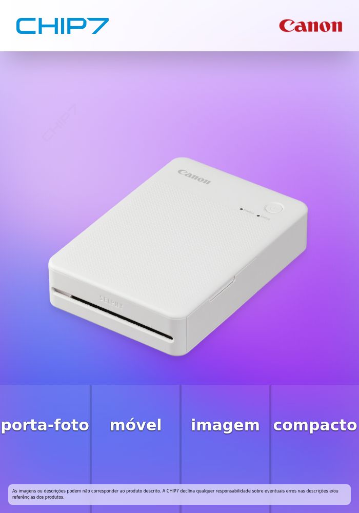 Impressora fotográfica a cores portátil sem fios Canon SELPHY QX20 - Branco Sand