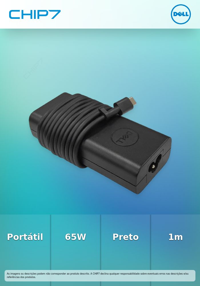 DELL ADAPTADOR 65W USB-C AC WITH POWER CORD - EUROPE