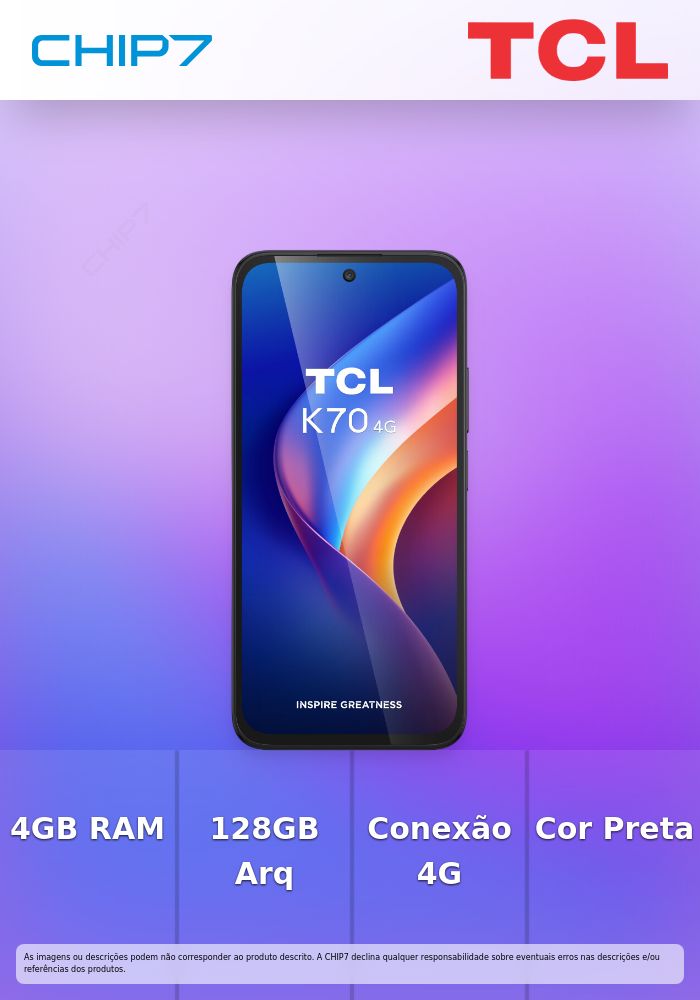 TCL K70 4G (4+8|128GB) - BLACK