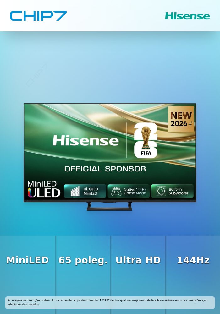 HISENSE Serie E8S MiniLED 65INCH QLED Ultra HD 144Hz USB HDMI WIFI BT