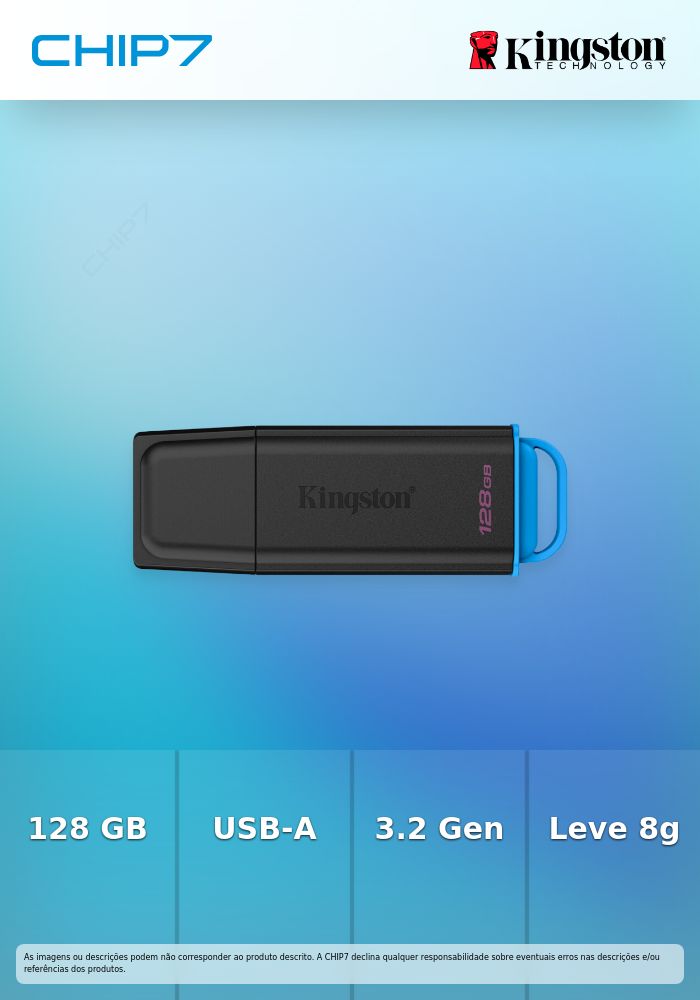 KINGSTON PEN 128GB USB 3.2 GEN1 DATATRAVELER EXODIA BLACK/BLUE