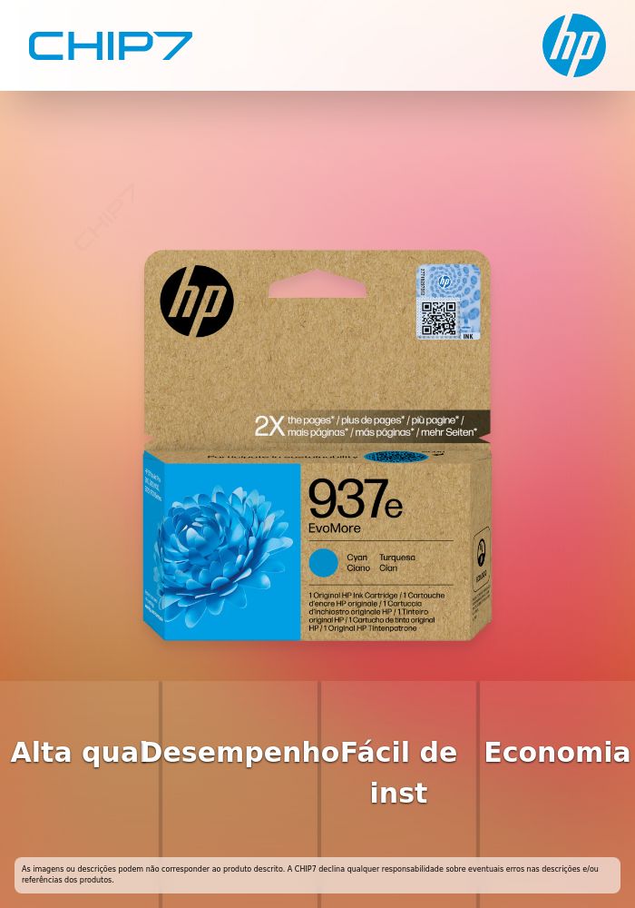 HP 937E EVOMORE CYAN INK