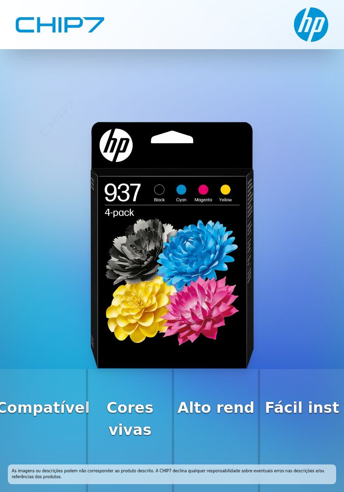 PACK 4 TINTAS CMYK HP 937