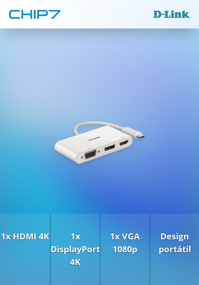 Docking Station D-Link USB C Macho > 1 x HDMI + 1 x Display