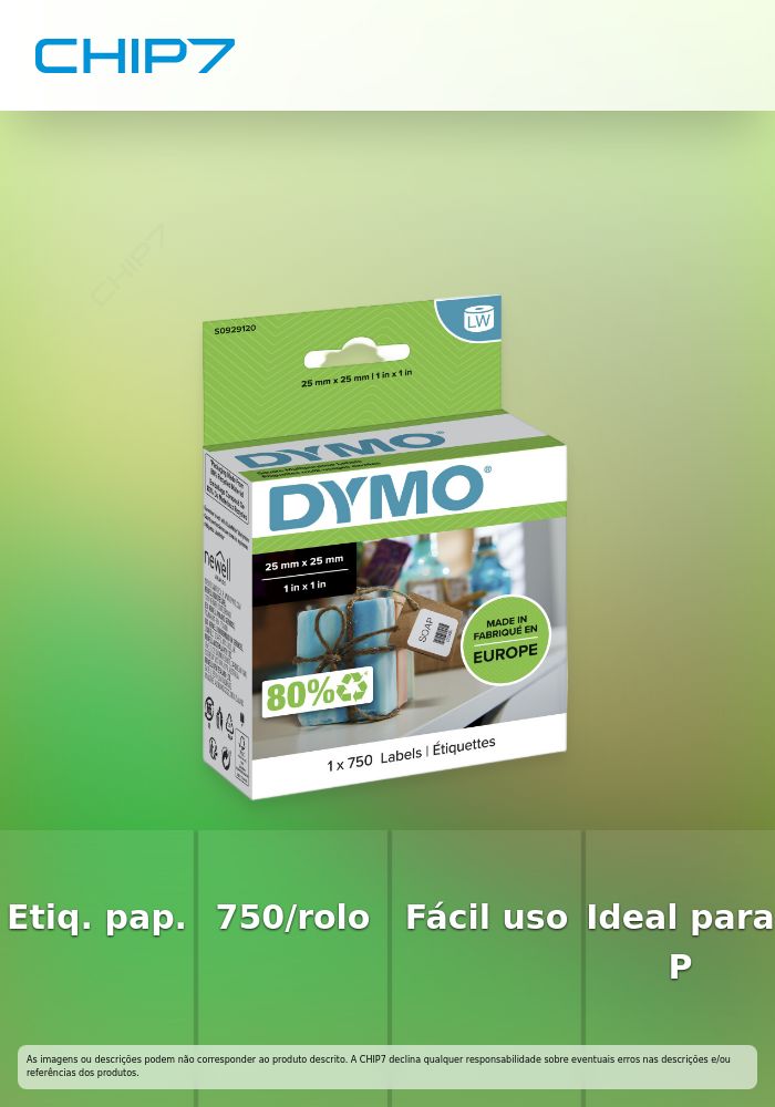 ROLLO ETIQUETAS CUADRADAS PAPEL 750