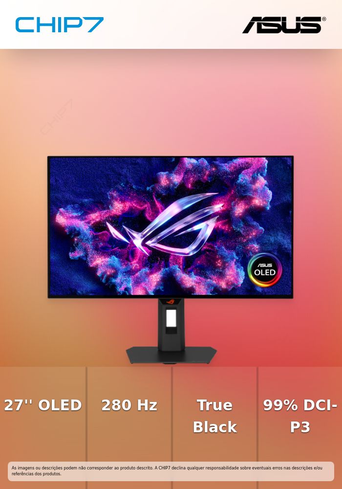 ROG Strix OLED XG27AQWMG gaming monitor - 27'' (26.5-inch viewable) 1440p TrueBlack Glossy™ Tandem OLED, 280 Hz, 0.03 ms, Neo Proximity Sensor, ASUS OLED Care Pro, ELMB, VESA DisplayHDR™ True Black 500, 99% DCI-P3, and DisplayWidget Center