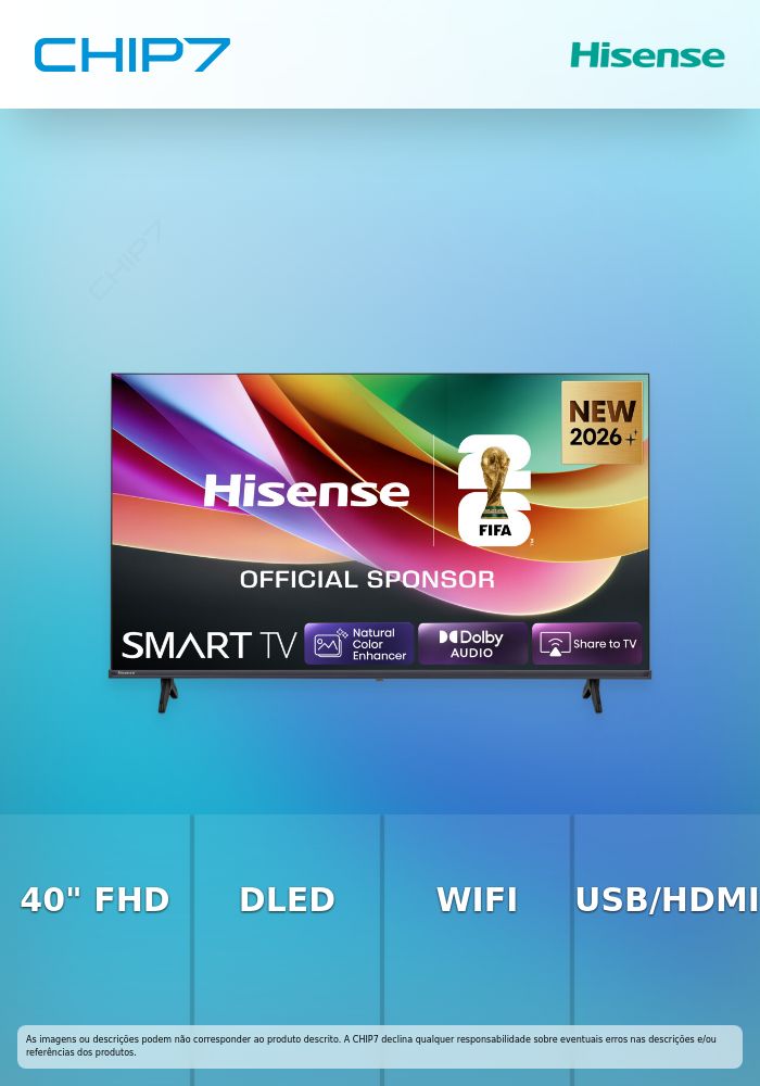 HISENSE Serie A4S 40INCH DLED FHD SMARTV 60Hz USB HDMI WIFI