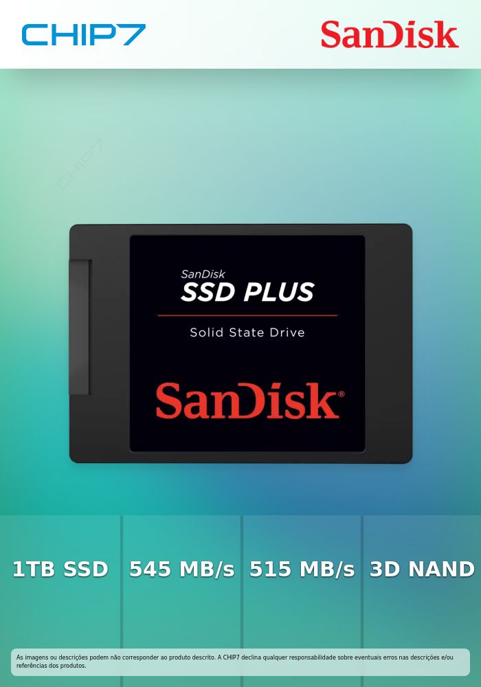 1TB SSD Disco Interno Sandisk Plus 2.5