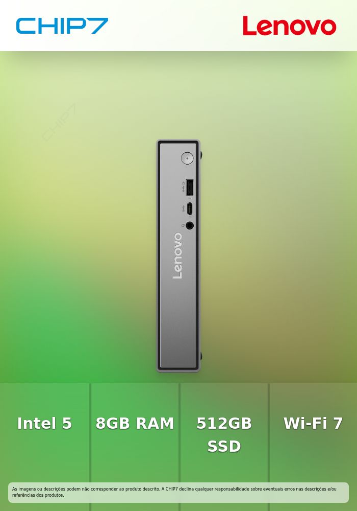 Computador Lenovo - Intel Core 5 210H / 8GB DDR5 / 512GB SSD / Windows 11 Pro - ThinkCentre neo 50q Gen 5