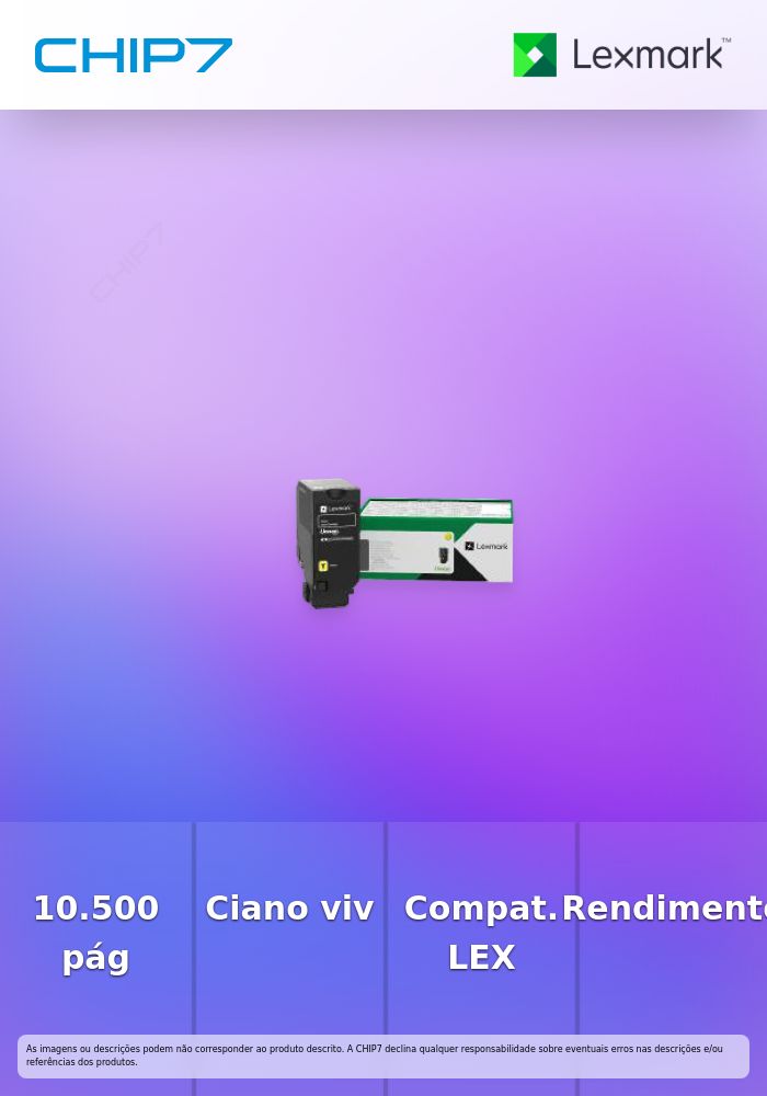LEXMARK CS/X73x Cyan Return 10.5K Cartridge