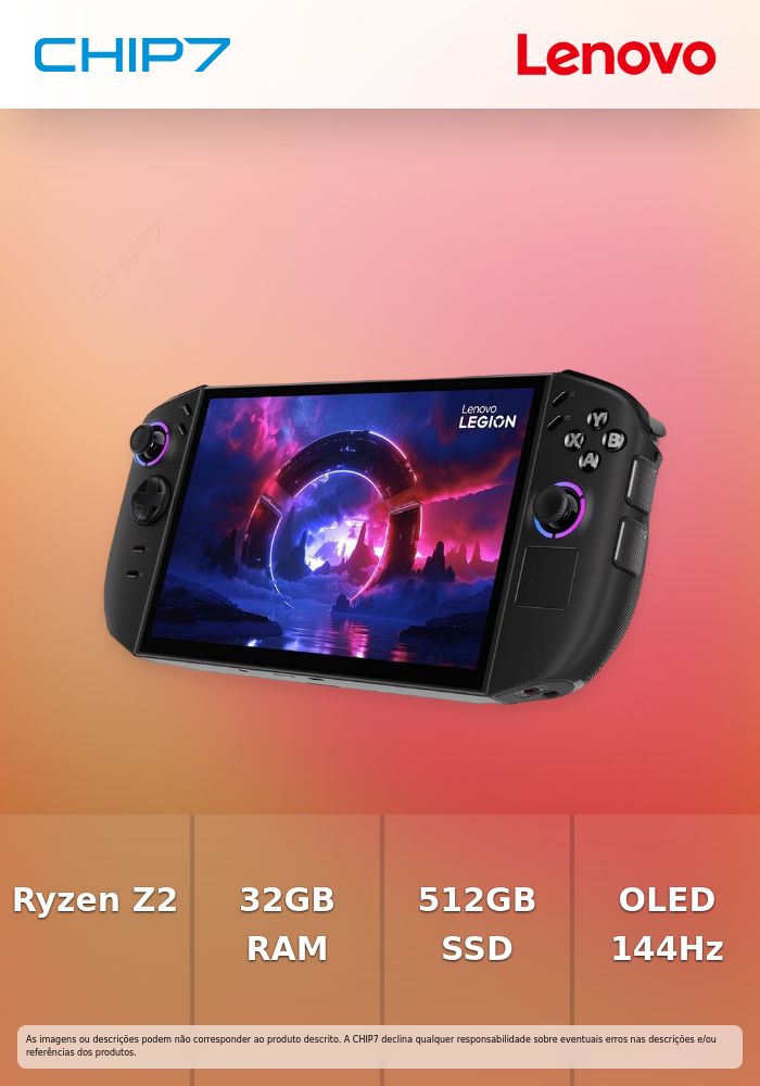 Consola Lenovo Legion GO 2 - AMD Ryzen Z2 / 32GB LPDDR5X / 512GB SSD / 8.8