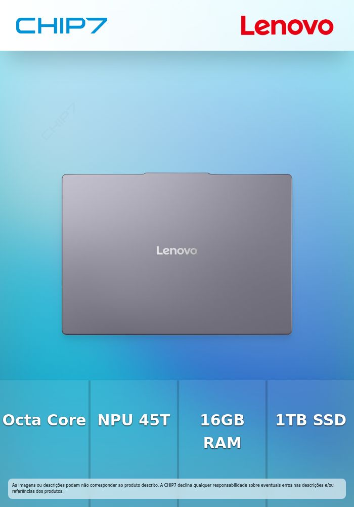 Portáti Lenovo - Snapdragon X X1-26-100 / NPU 45 TOPS / 16GB DDR5 / 1TB SSD / 15.3