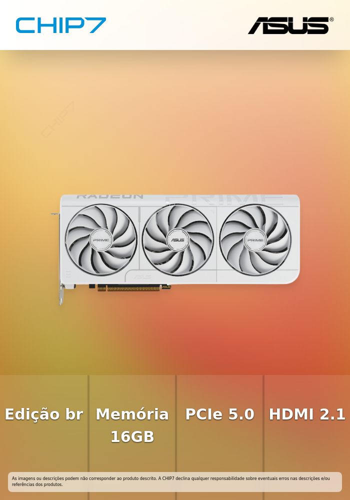ASUS Prime Radeon RX 9070 XT White OC Edition 16GB GDDR6 Graphics Card PCIe 5.0 HDMI 2.1 DisplayPort 2.1a