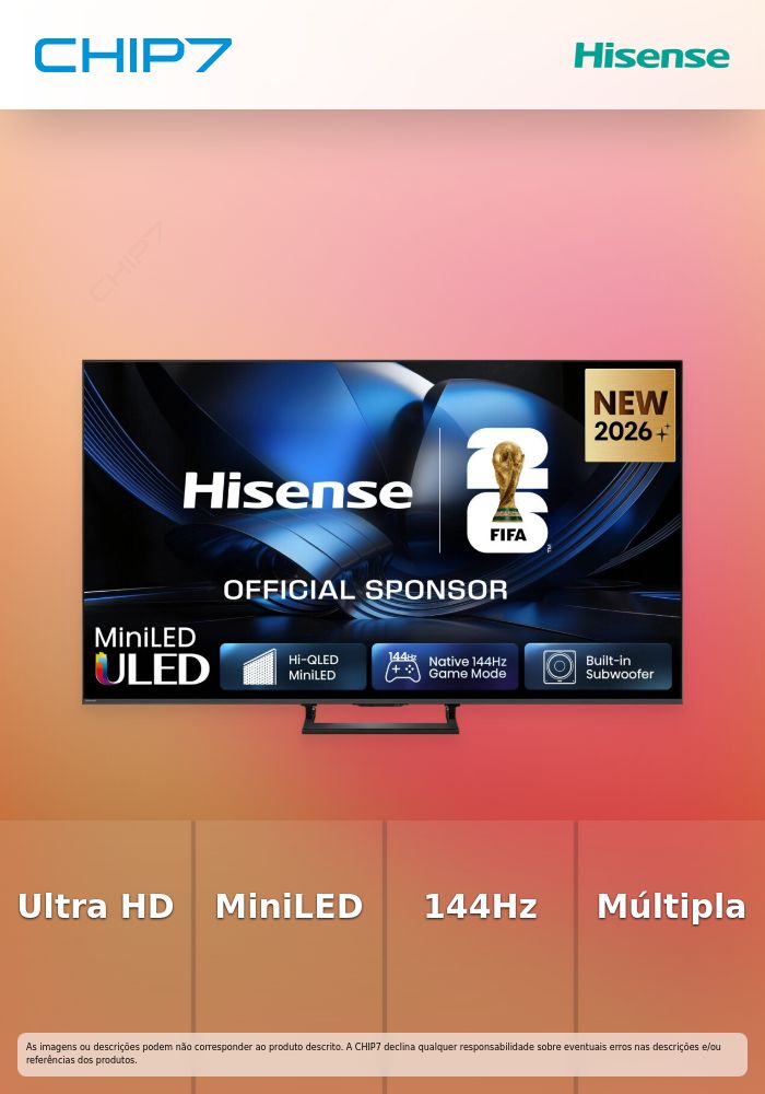 HISENSE Série MiniLED U7SE 65INCH Ultra HD 144Hz USB HDMI WIFI BT
