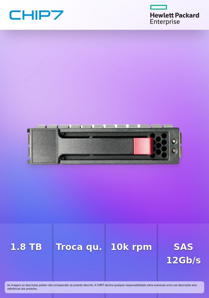 HPE Enterprise - Disco rígido - 1.8 TB - intercambiável a quente - 2.5
