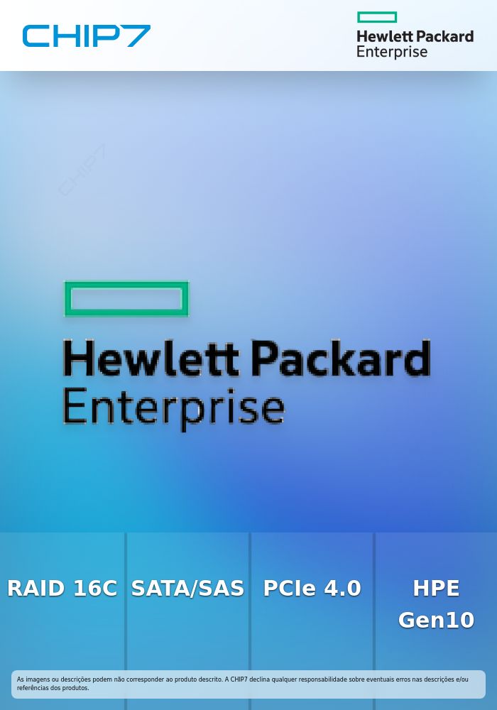 HPE MegaRAID 416i-a - Controlador de armazenamento (RAID) - 16 Canal - SATA 6Gb/s / SAS 12Gb/s / PCIe 4.0 (NVMe) - RAID (expansão de disco rígido) 0, 1, 5, 6, 10, 50, 60 - PCIe 4.0 x8 - para ProLiant DL325 Gen10, DL345 Gen10, DL360 Gen10, DL365 Gen10