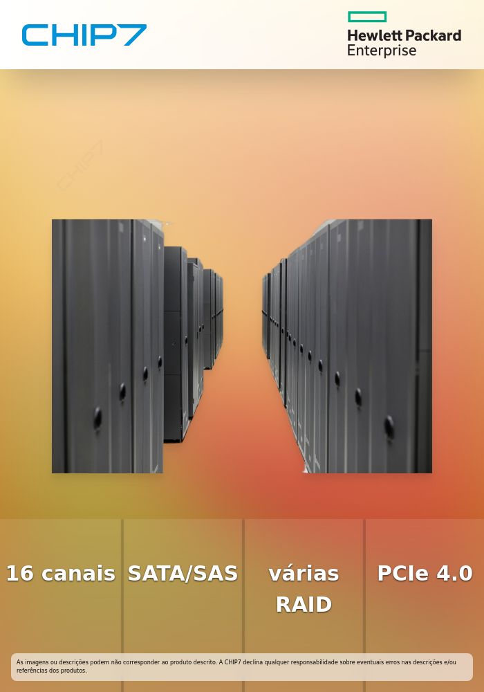 HPE MR416i-o - Controlador de armazenamento (RAID) - 16 Canal - SATA 6Gb/s / SAS 12Gb/s / PCIe 4.0 (NVMe) - RAID (expansão de disco rígido) 0, 1, 5, 6, 10, 50, 60 - PCIe 4.0 x8