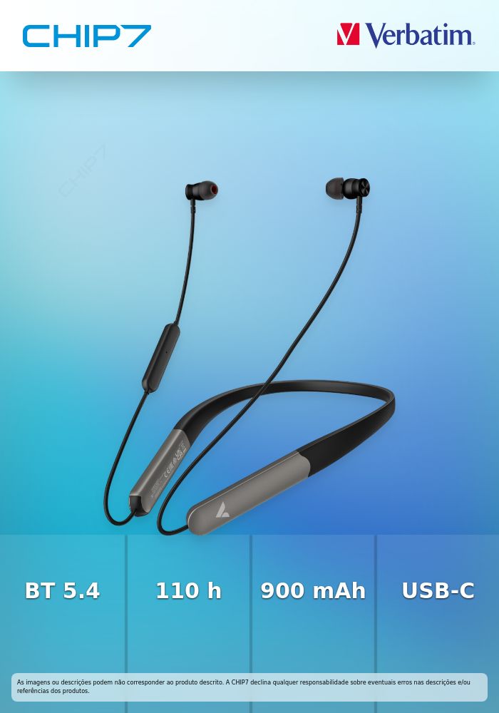 VERBATIM EARPHONES NECKBAND TRUSOUND PRO BLACK