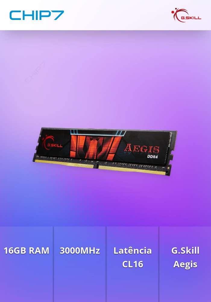 G.Skill 16GB DDR4 3000MHz Aegis CL16