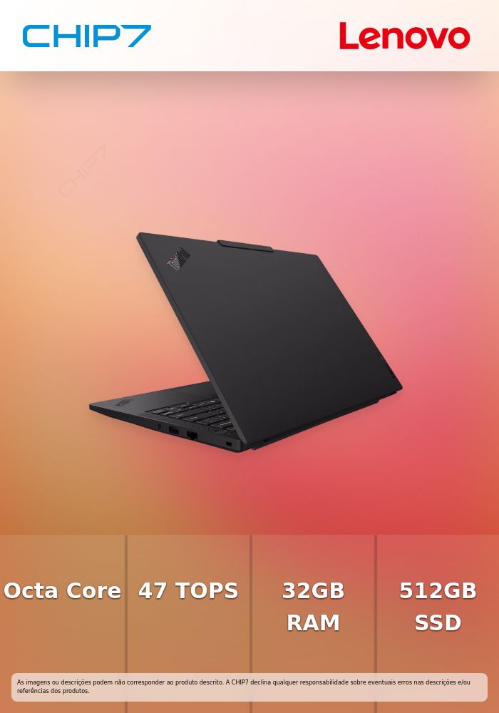 Portátil Lenovo - Intel Ultra 5 325 / NPU 47 TOPS / 32GB DDR5 / 512GB SSD / 14