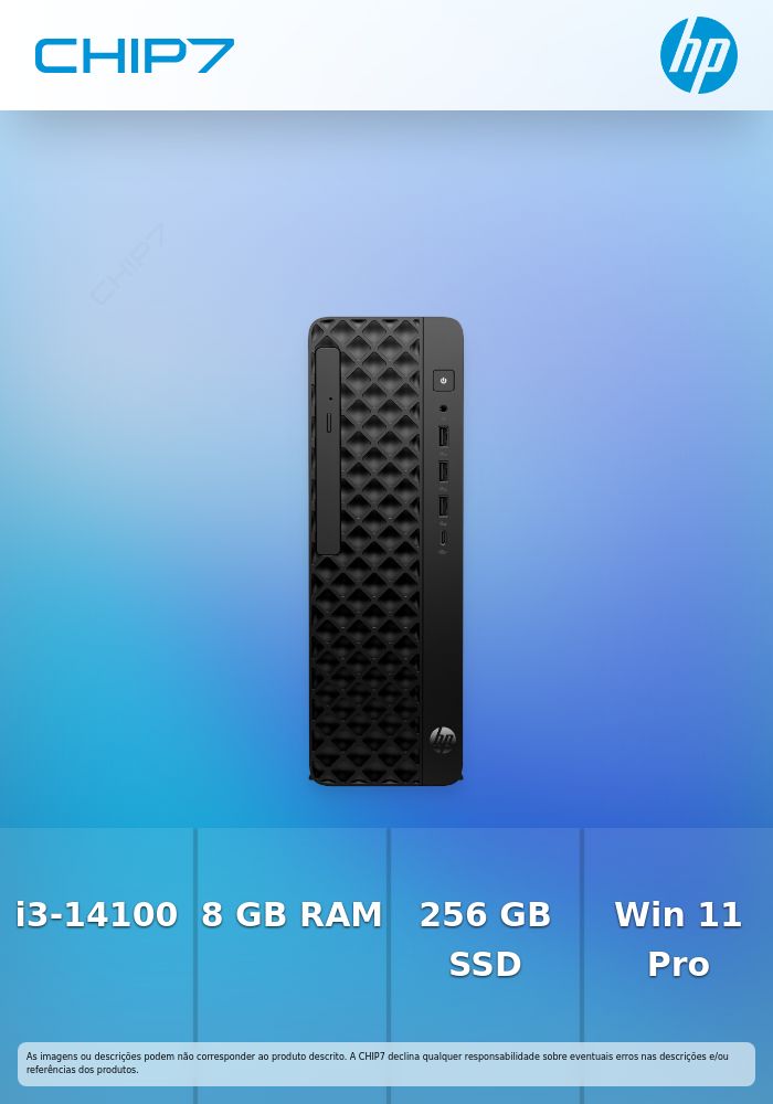 HP PRODESK 2 G1i SFF i3-14100 8GB 256GB W11 P64 1Y