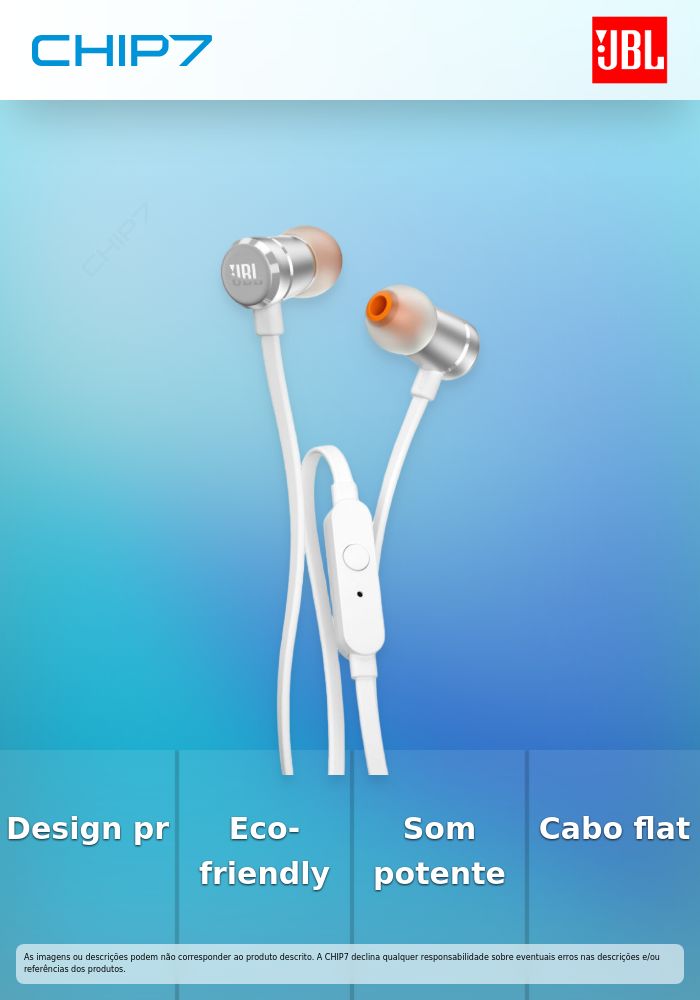 JBL T290 EARBUDS SILVER ECO