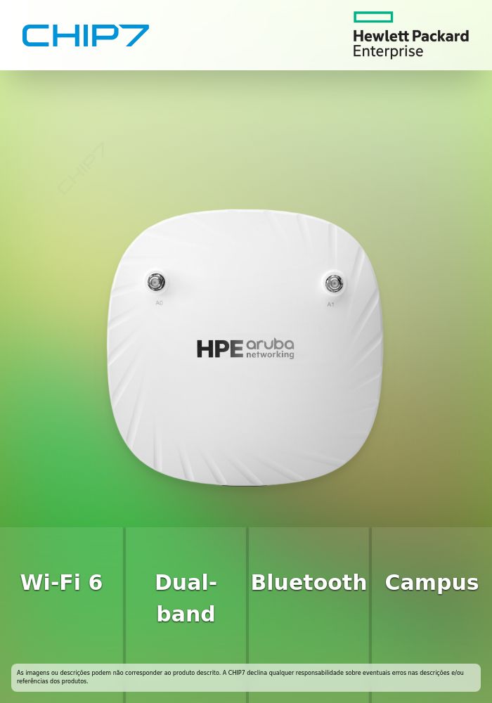 HPE Aruba AP-504 (RW) - Campus - ponto de acesso sem fios - Bluetooth, Wi-Fi 6 - 2.4 GHz, 5 GHz
