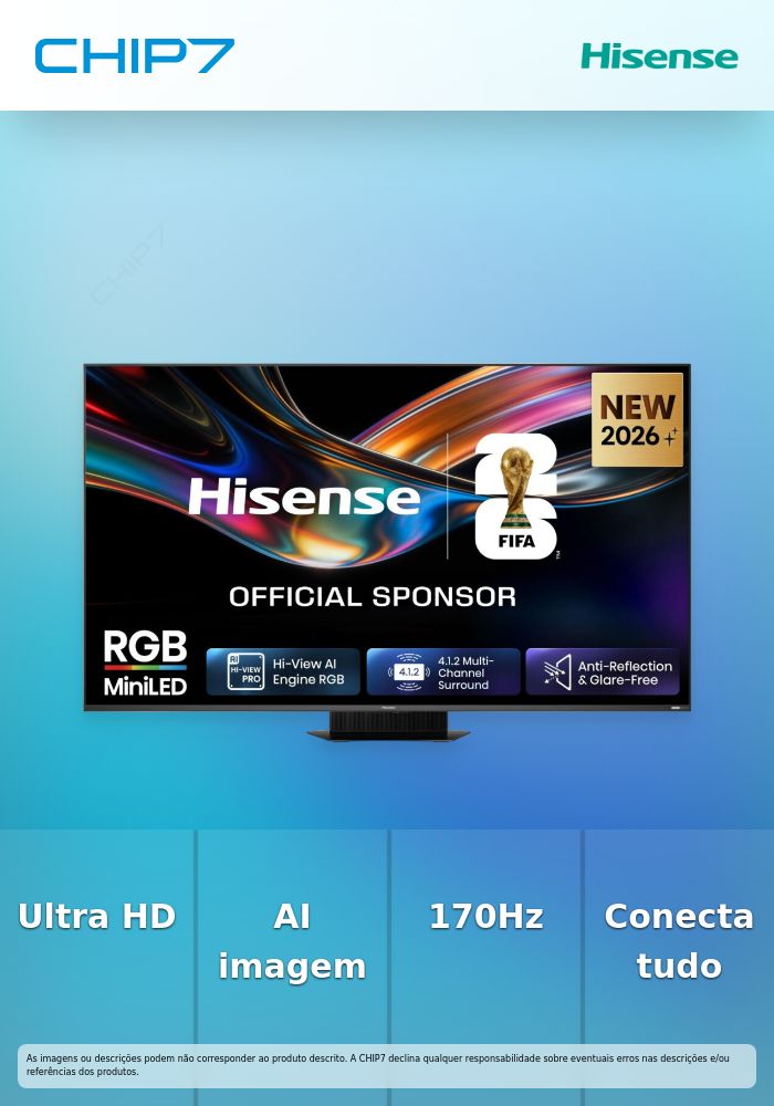 HISENSE Série RGB MiniLED UR9S 65INCH Ultra HD AI 4K 170Hz USB HDMI WIFI BT
