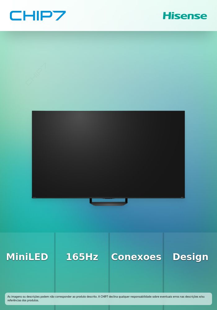 HISENSE Serie U7S PRO MiniLED 65INCH QLED Ultra HD 165Hz USB HDMI WIFI BT