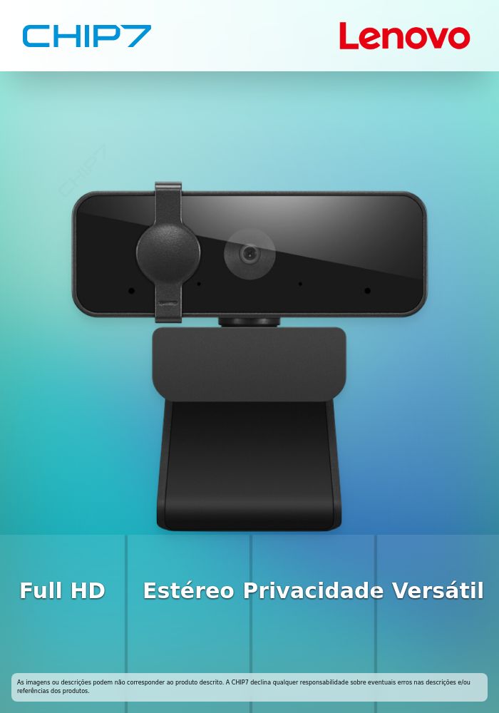 Webcam Lenovo 310 Full HD - Preta
