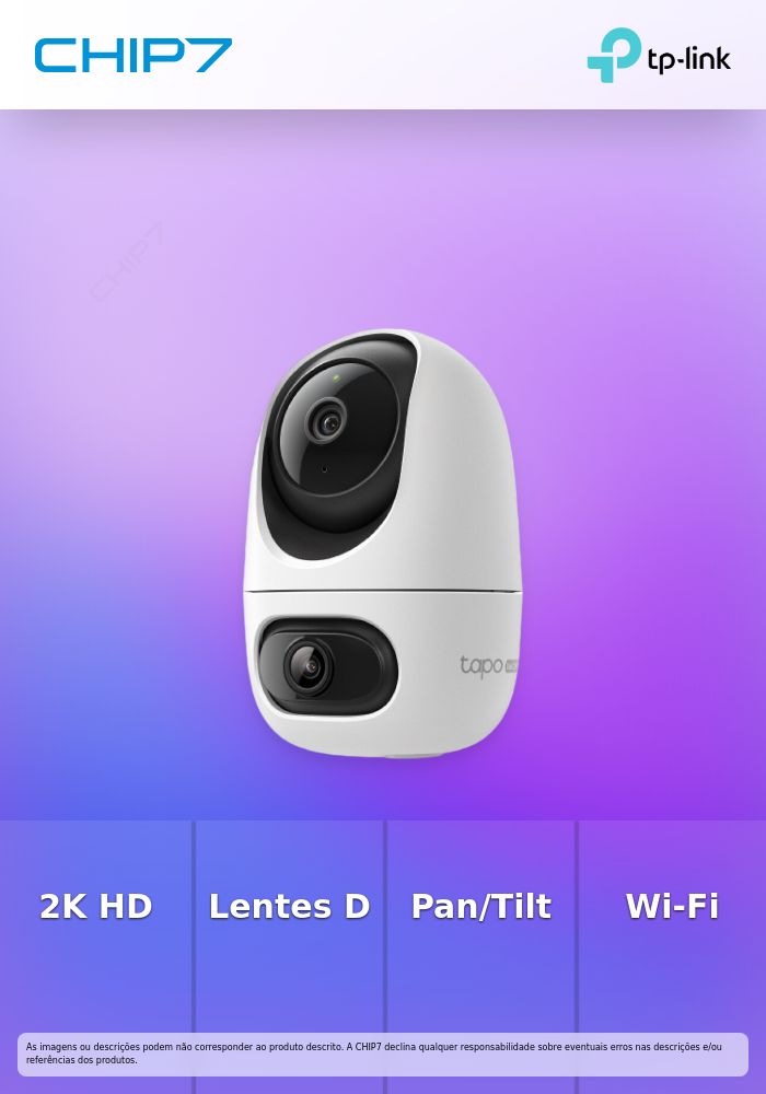 Câmara de Segurança TP-Link Tapo C245D Dual Lens 2K 3MP Pan/Tilt Indoor Security Wi-Fi