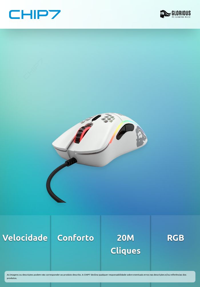 Rato Gaming Glorious Model D- Branco | CHIP7