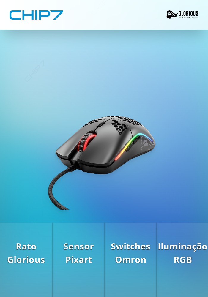 Rato Gaming Glorious Model O Preto