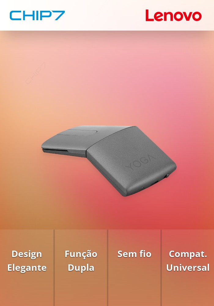 Rato Lenovo Yoga com apresentador Laser (Cinzento)