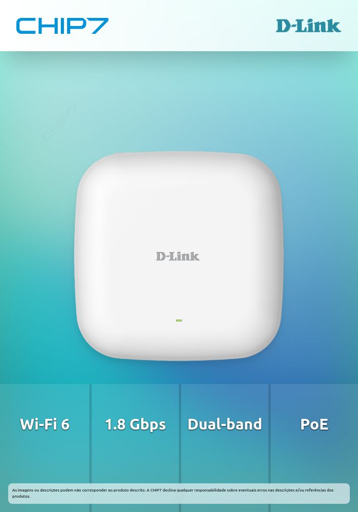 Nuclias Connect DAP-X2810 - Ponto de acesso sem fios - Wi-Fi 6 - 2.4 GHz, 5 GHz - montável em parede / teto