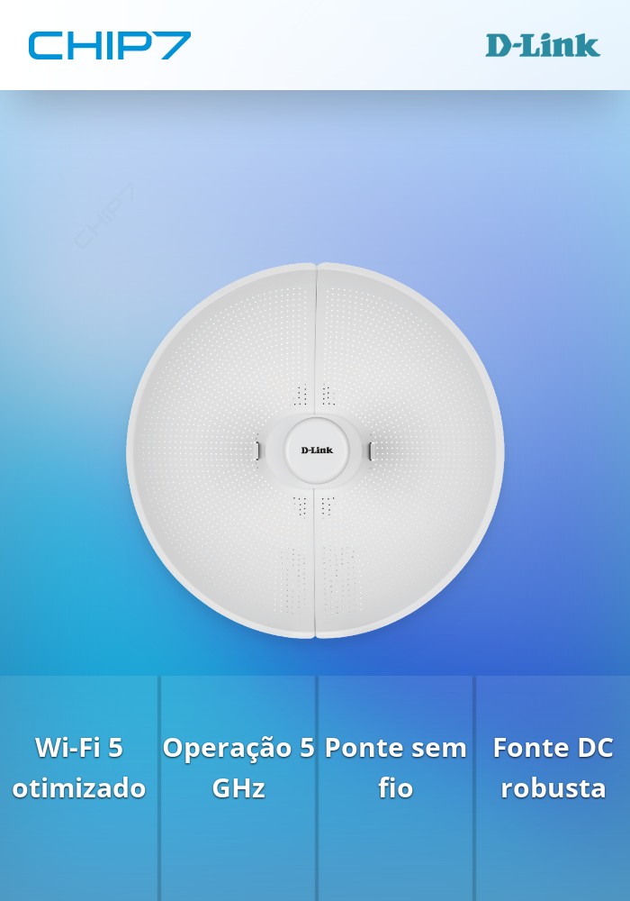 D-Link DAP-3712 - Ponte sem fio - Wi-Fi 5 - 5 GHz - alimentação DC