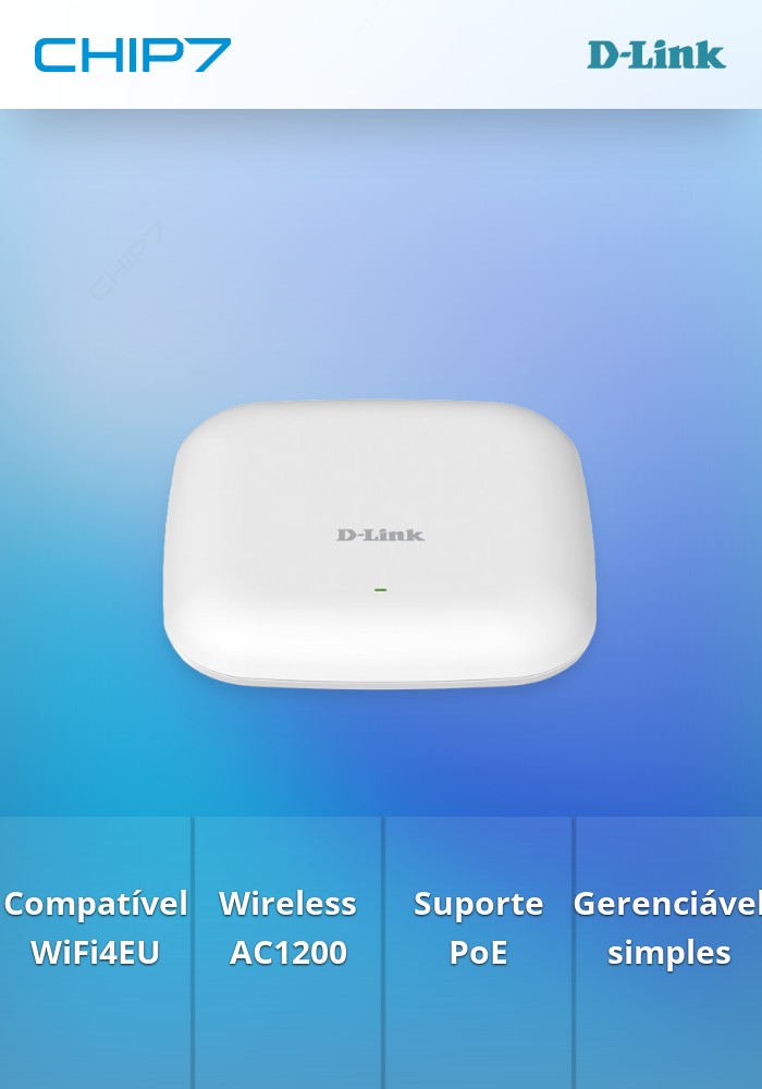 D-LINK NUCLIAS CONNECT WIRELESS AP AC1200 WAVE 2 POE WIFI4EU PLENUM CHASSIS