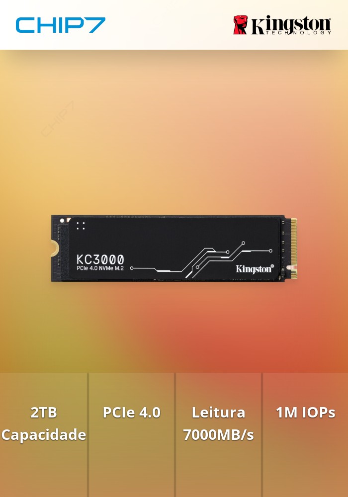 SSD M.2 2280 Kingston KC3000 2TB 3D TLC NVMe PCIe Gen 4.0x4