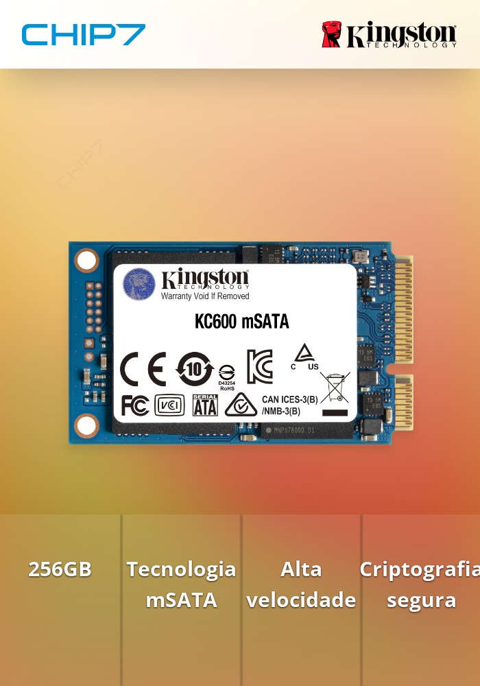 SSD mSATA KINGSTON 256GB KC600