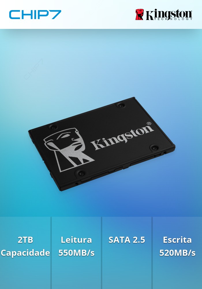 SSD 2.5 SATA Kingston 2TB KC600-550R/520W 90/80K IOPs