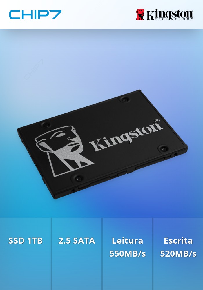 SSD 2.5 SATA Kingston 1TB KC600-550R/520W 90/80K IOPs