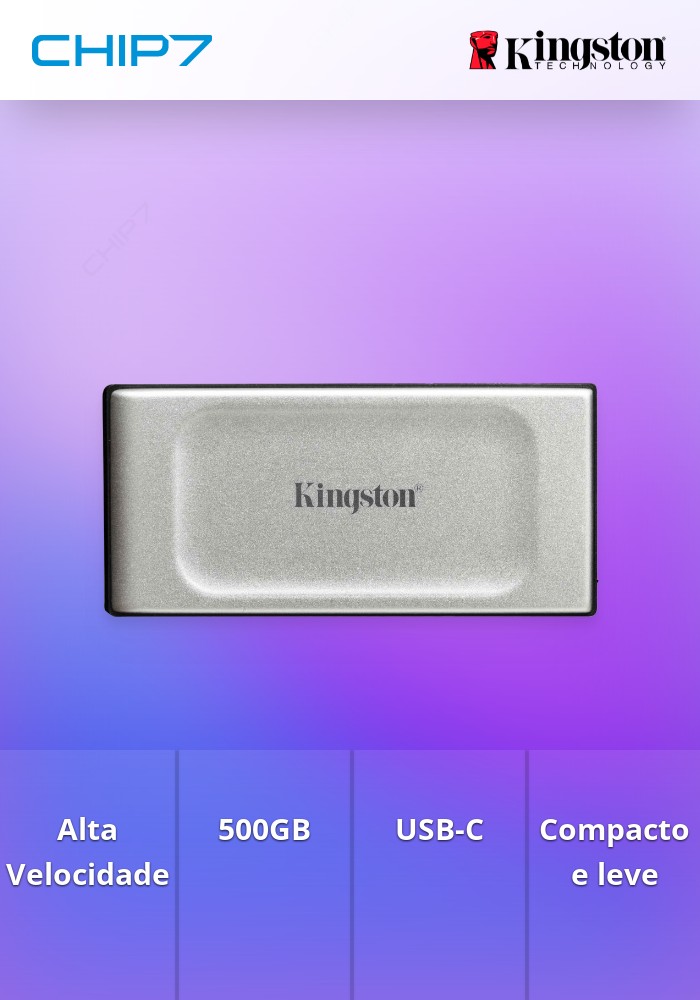 Disco Externo SSD Kingston 500GB XS2000 SSD Externo Type-C - SXS2000/500G