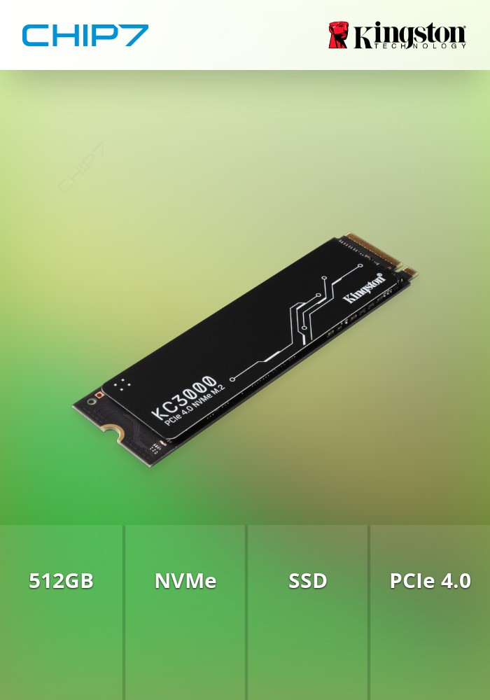 KINGSTON KC3000 512GB PCIe 4.0 NVMe M.2 SSD | CHIP7
