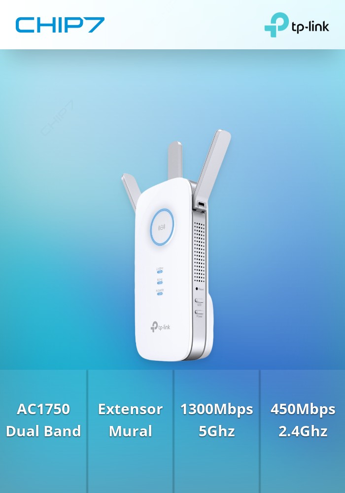 AC1750 Dual Band Wireless Wall Plugged Range Extender, Qualcomm, 1300Mbps at 5Ghz + 450Mbps at 2.4Ghz, 802.11ac/a/b/g/n, 1 10/100/1000M LAN, Ranger Extender button, Range extender mode, with 3 fixed Antennas - preço válido p/ unidades faturadas até nova c