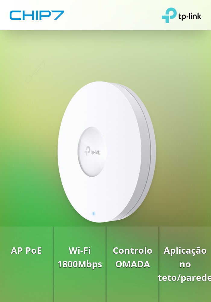 AP POE PARA TECTO, WIRELESS AX1800MBPS TP-LINK EAP620 HD