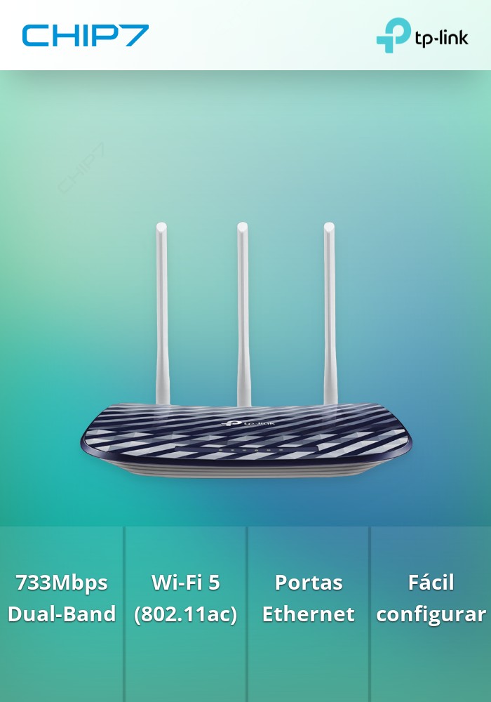 Router TP-Link Archer C20 AC750 Dual-Band WiFi 5 10/100Mbps