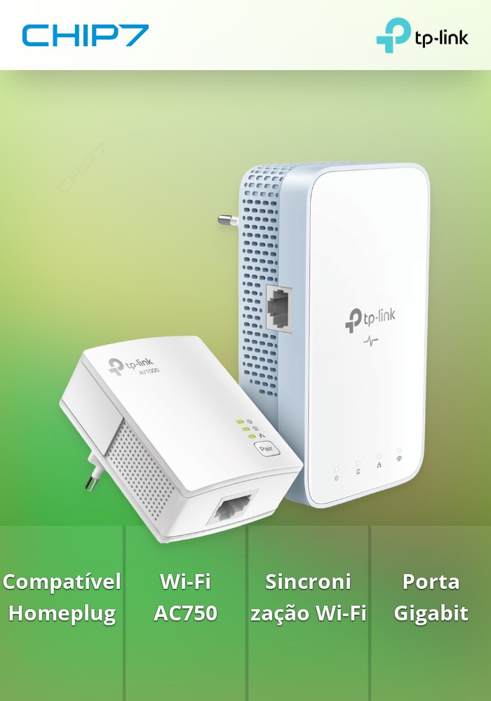 Kit Powerline TP-Link TL-WPA7517 AV1000 Gigabit AC Wi-Fi